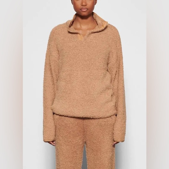 SKIMS Cozy Knit Pullover 2X Color Camel - Picture 2 of 3